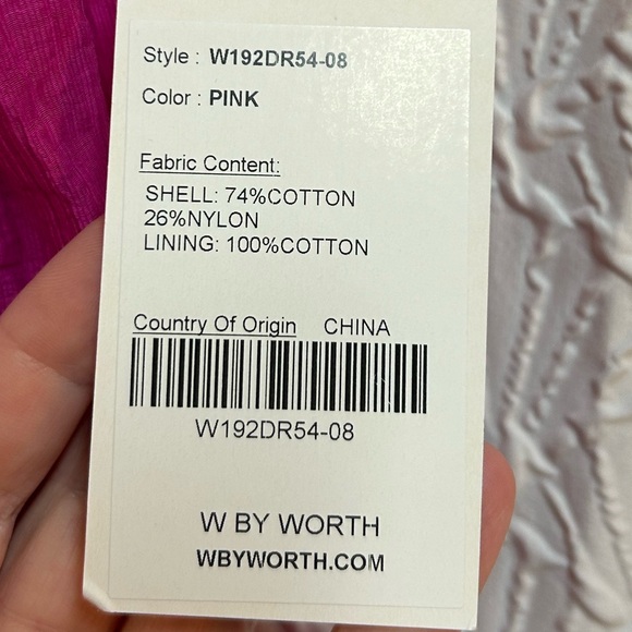 NWT W by Worth Medium Pink Sundress - Picture 7 of 7